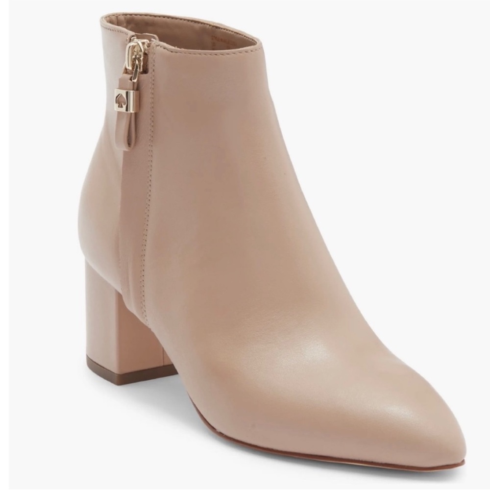Kate Spade New York Women’s Leather Side Zip Ankle Bootie Boots - Size 5
